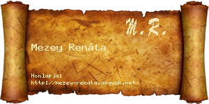 Mezey Renáta névjegykártya