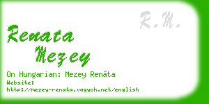renata mezey business card